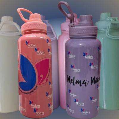 Garrafa térmica personalizada em DTF - Nobre Comunicação Visual