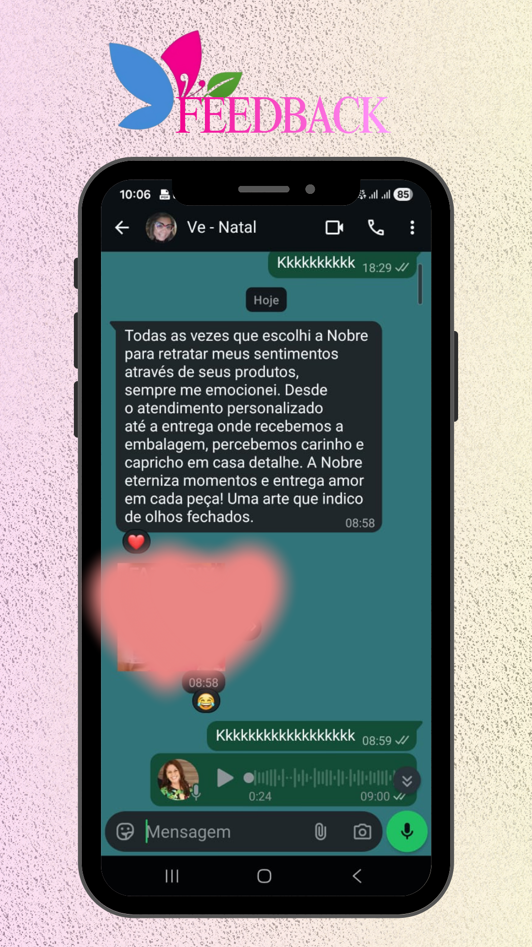 FEEDBACK - CLIENTE - NOBRE COM VISUAL