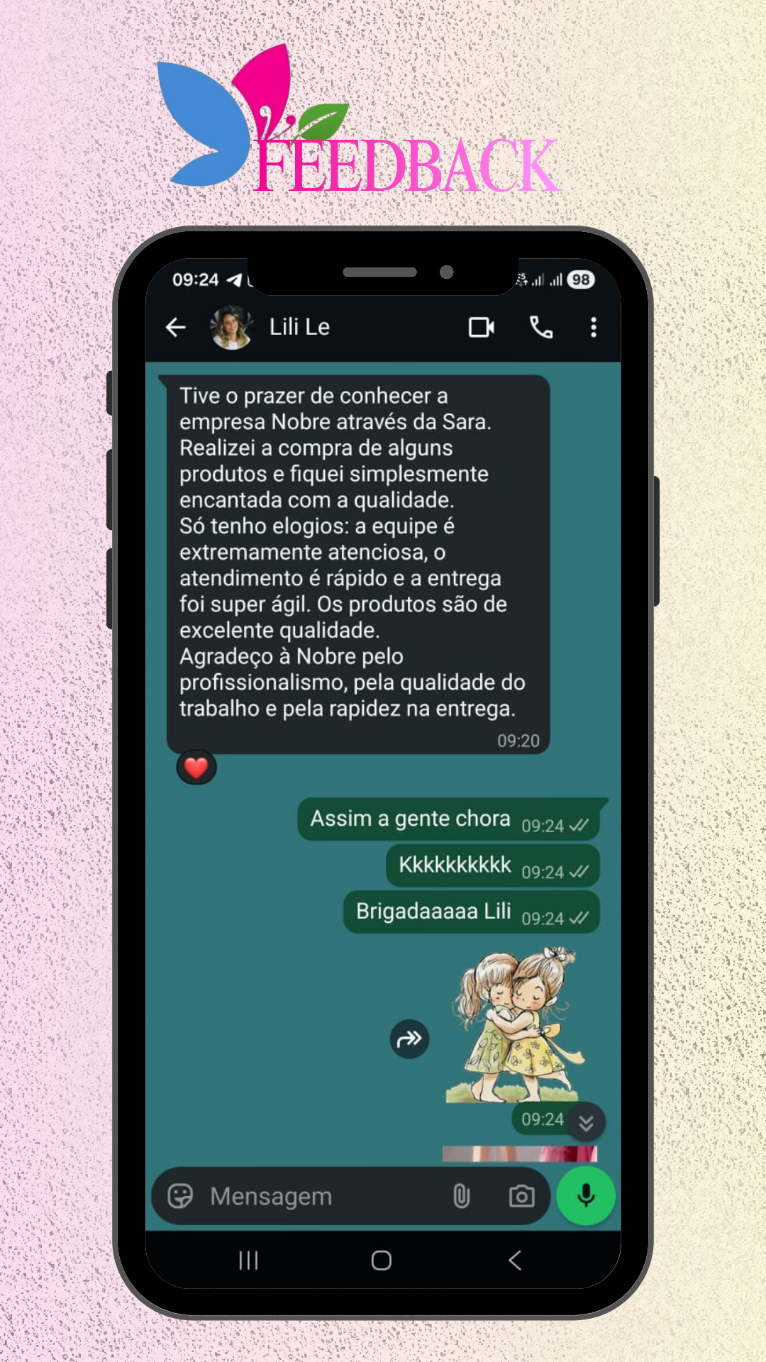 FEEDBACK - CLIENTE - NOBRE COM VISUAL