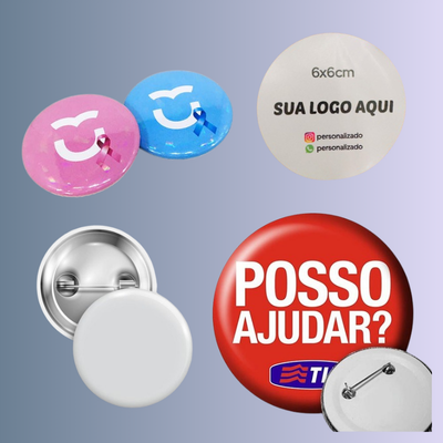 Botton 6x6cm personalizado - Nobre Comunicação visual