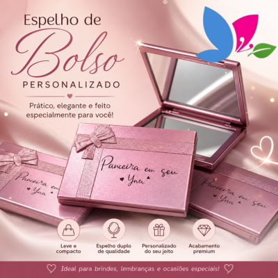 Espelho de bolso - personalizado