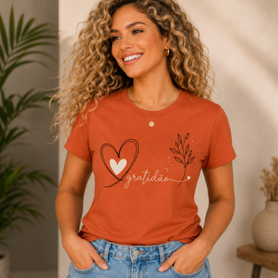 Camiseta feminina - Terra Cota