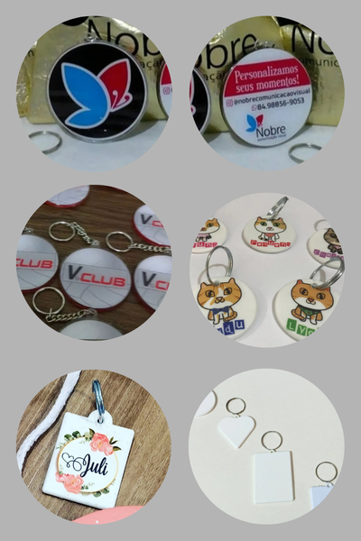 Chaveiro personalizado com foto e frase – Nobre Comunicação Visual