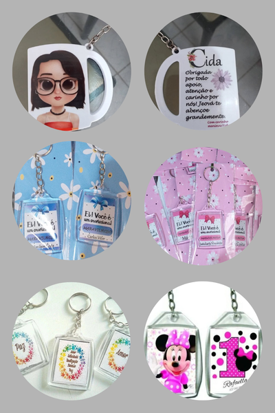 Chaveiro personalizado com foto e frase – Nobre Comunicação Visual