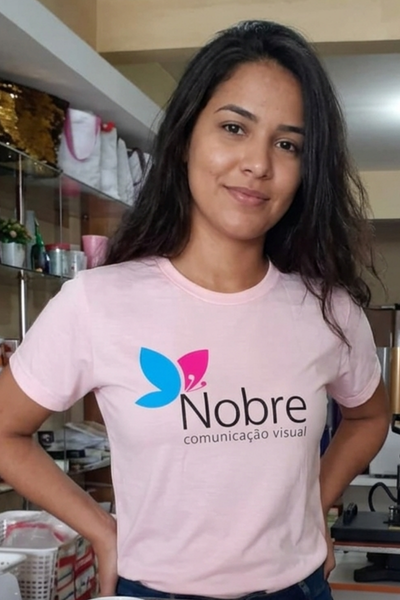 Camiseta fem. básica collor para sublimação – Nobre Comunicação Visual