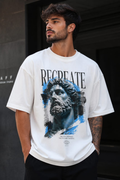 Camiseta Oversized masculina branca