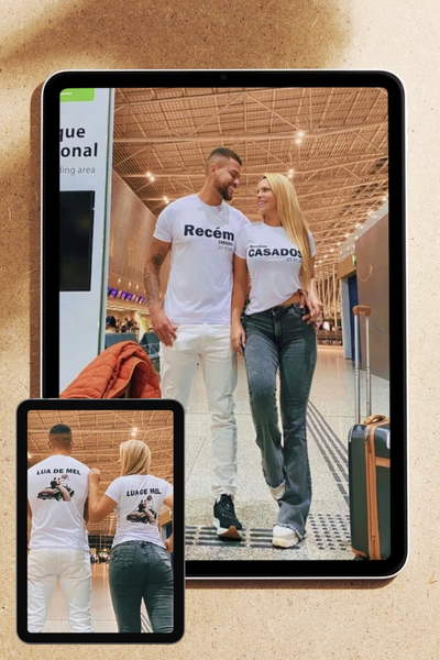 Kit camiseta básica casal