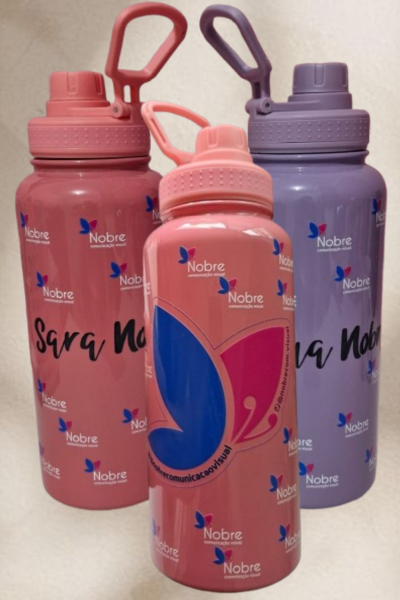 Garrafa squeeze térmica 900 ml para personalizar – Nobre Comunicação Visual